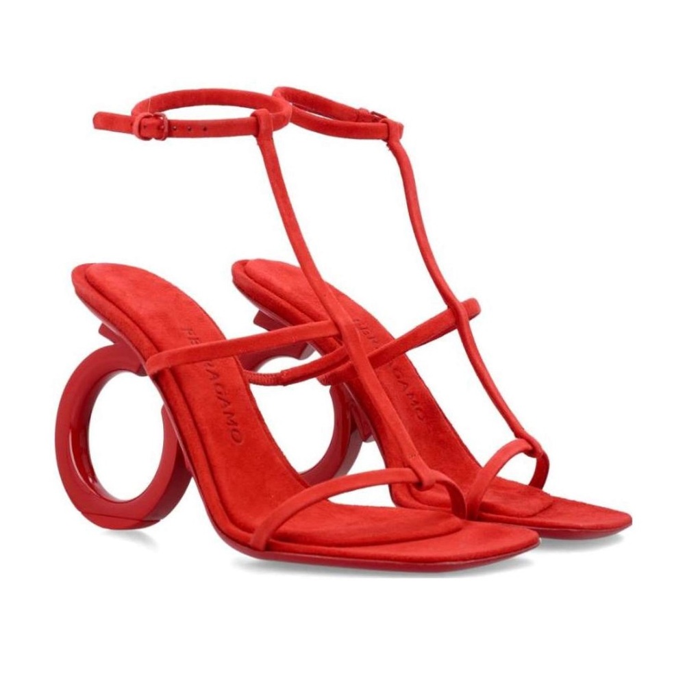 New! Salvatore Ferragamo Elina Square-Toe Sandals